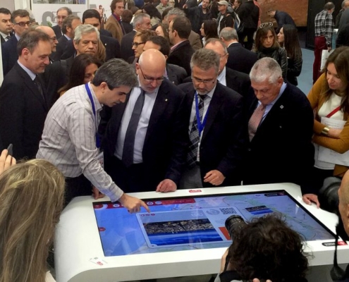 La nueva App “Interactive Tourism” para XTable, presentada en el stand del Ayuntamiento de Barcelona, en el Salón B-Travel.