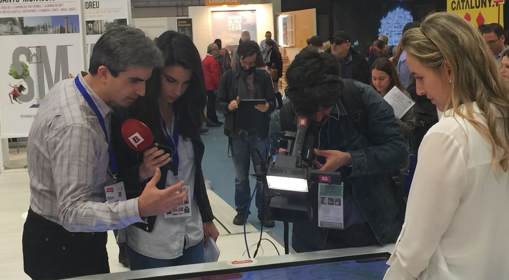 La nueva App “Interactive Tourism” para XTable, presentada en el stand del Ayuntamiento de Barcelona, en el Salón B-Travel.